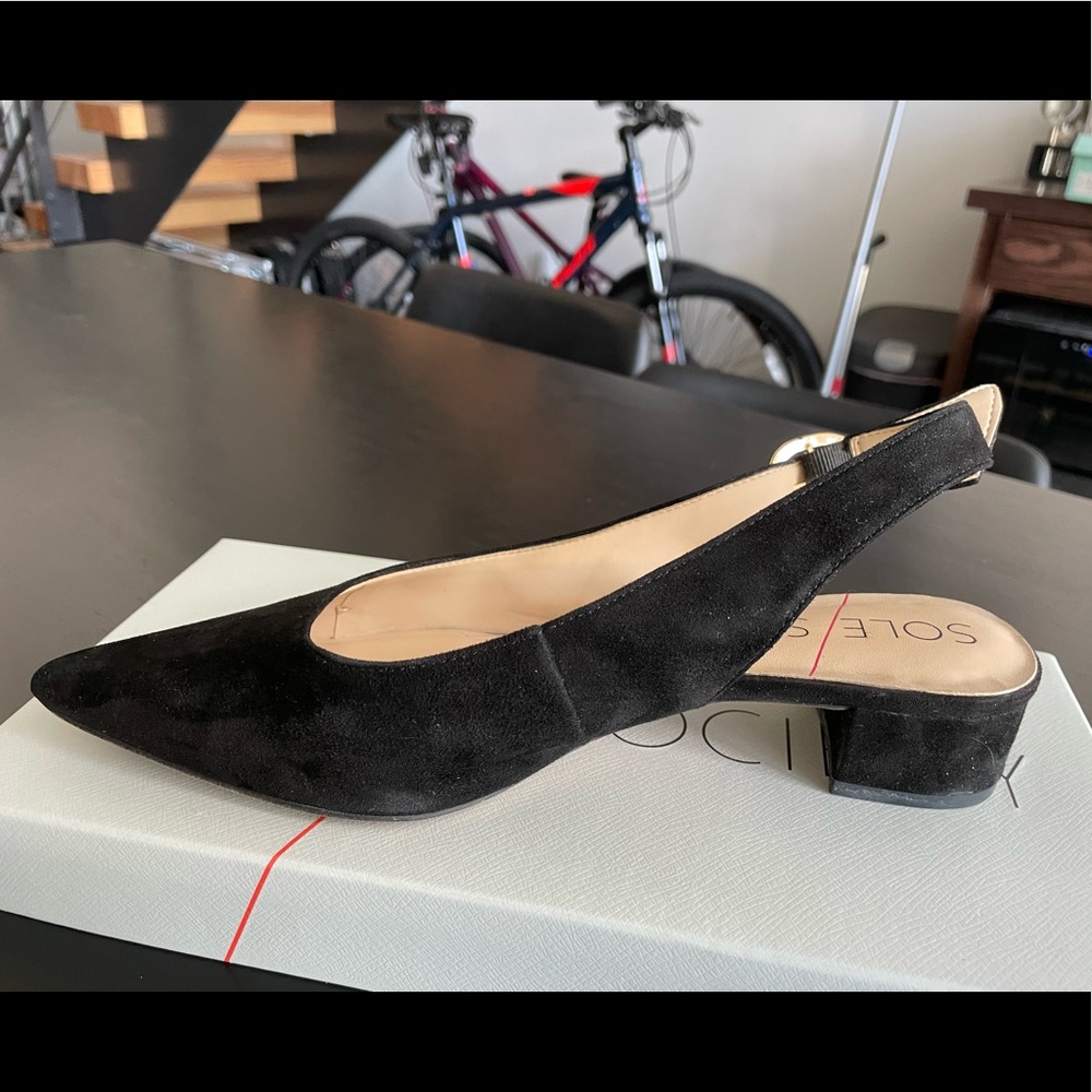 Sole Society Black Suede So-Mariol Heel